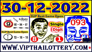 Thai Lotto Single Digit Best 3-D Game Open 30 December 2022