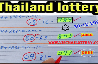 Thailand Lottery 3up direct set vs single pair formula 30-12-2022