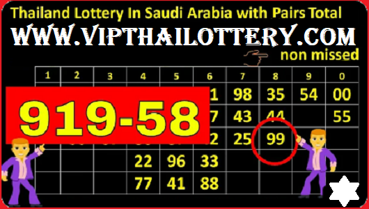 Thailand Lottery Non Missed Saudi Arabia Final Pair Total 1-3-2025