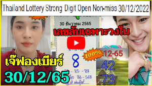 Thailand Lottery Strong Digit Open Non-Miss Work 30/12/2022