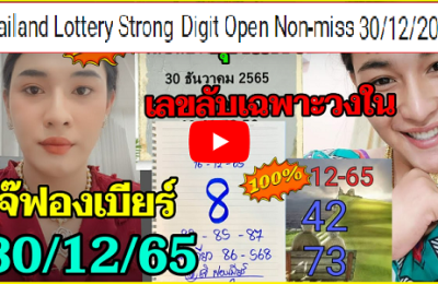 Thailand Lottery Strong Digit Open Non-Miss Work 30/12/2022