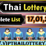 GLO Official Thailand Lottery Result Complete Chart 17-01-2023