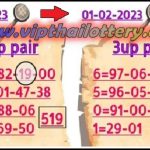 Thai Lottery 3up Pair Open Digit 519 Pass Direct Set 01.02.2566