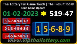 Thai Lottery Full Ohio Game Result Today Update 01.02.2023