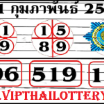 Thai Lottery Lucky Number 3 Straight Digits 01 February 2023