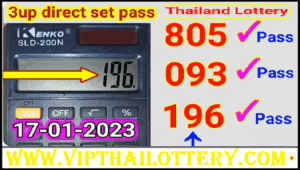 Thailand Lottery 3up Direct Set Pass Final Forcast 17.01.2023