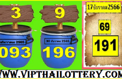 Weekly Thailand Lottery Number Today Sixline 17012023