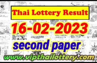 Thai Lottery 2nd Paper Today Bangkok Tips 16.01.2023