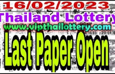 Thailand Lottery GLO Bangkok Last Paper Tip Open 16.02.2023