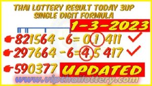 Thailand Lottery Single Digit Formula 1st March 2023