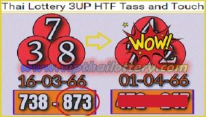 Thai Lottery 3UP HTF Tass and Touch Today Result 01-04-2023