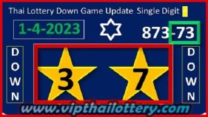 Thai Lottery Down Game Single Digit Update 1st April 2566