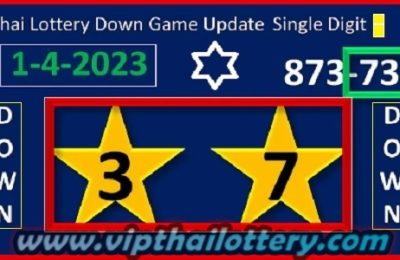 Thai Lottery Down Game Single Digit Update 1st April 2566