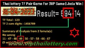 Thai Lottery Joda Win TF Pair Game 2 Formula Analysis