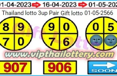 Thailand Lottery 3up Direct Set Gift Lotto Result 01 May 2566