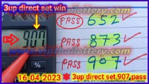 Thailand Lottery Direct Single 3up Set Formula Pass 16.04.2023