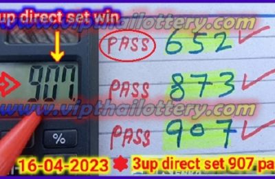 Thailand Lottery Direct Single 3up Set Formula Pass 16.04.2023