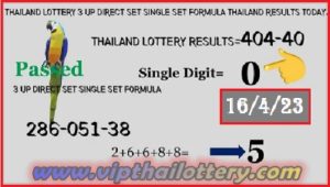 Thailand Lottery Non-Missed Direct Formula Single Digit 16.4.23