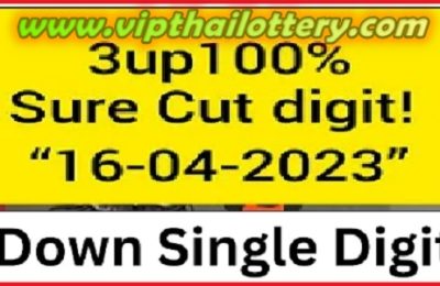 Thailand Lotto 3up 100% Sure Cut Single Digit Tips 16.04.2023