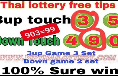 Thai Lottery Down Touch Game 100% Sure Win Set