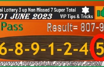Thai Lottery Non-Missed 7 Super Total Vip Tricks 01 June 2023
