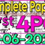 Thailand Lottery First 4pic Complete Papers 1st June 2023