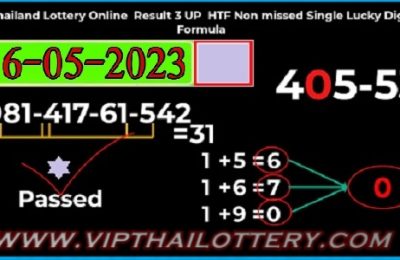 Thailand Lottery HTF Non-Missed Single Lucky Digit 16.05.2023