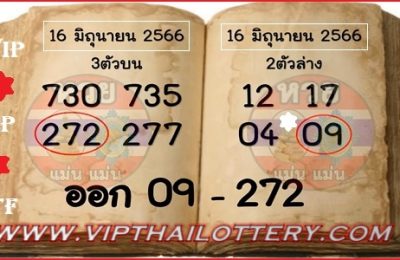 Thai Lottery Down HTF Cut Total 100% Confirm Pairs 16.06.2023