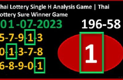 Thai Lottery Sure Winner Game Single Final Analysis 01.07.2023