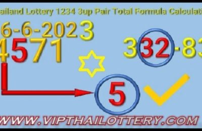 Thailand Lottery 1234 3UP Pair Total Formula Calculation 16.06.2023