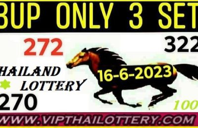 Thailand Lottery 3UP Only Three Set With Sure Digits 16/06/2023