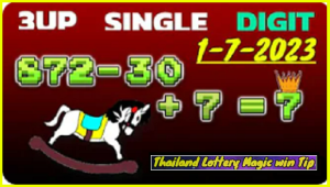 Thailand Lottery Magic Win Tip Single Digit Formula 01.07.2023