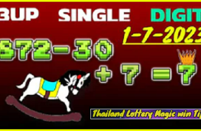 Thailand Lottery Magic Win Tip Single Digit Formula 01.07.2023