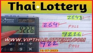 Thai Lottery Pass Final Forecast PC Routine 16-07-2023