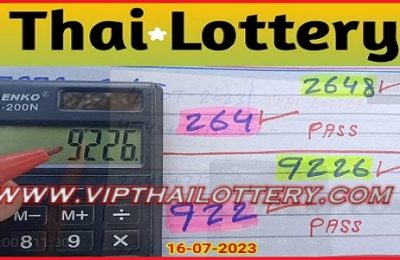 Thai Lottery Pass Final Forecast PC Routine 16-07-2023