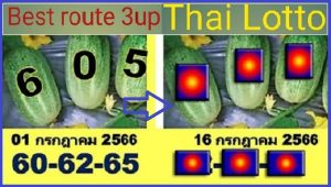 Thai Lotto Master Best Route 3UP Sure Game Touch 16-07-2023