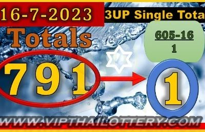 Thailand Lottery 3UP Set VIP Single Total Formulas 16 July 2023