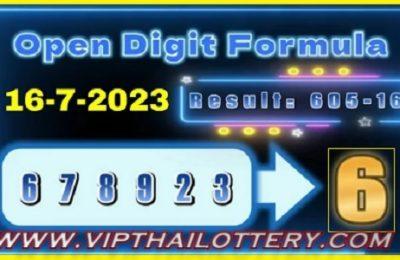 Thailand Lottery Today Open Digit Formula JackPot Game 16.7.23