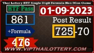 Thai Lottery HTF Single Digit Formula Non Miss Game Formula 01-9-2023