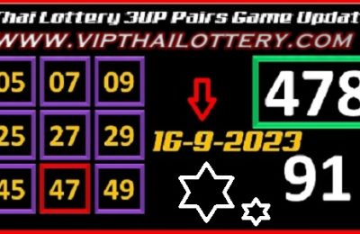 Thai Lottery 3UP Pairs Game Update Online VIP 16-9-2023