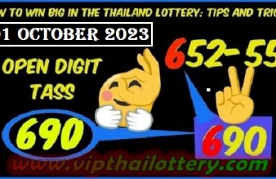Thai Lottery Open Digit Tass Big Win Trick Result 01 October 2023