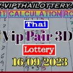 Thai Lottery Vip Pair 3D Chart Calculation Routine 16-09-2023