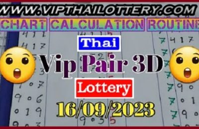 Thai Lottery Vip Pair 3D Chart Calculation Routine 16-09-2023