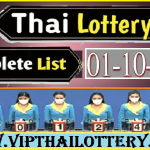 Thai lottery Official Live Results 1st October 2023