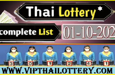Thai lottery Official Live Results 1st October 2023