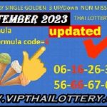 Thailand Lotto Single Golden Down Non Missed Formula 01-09-2023