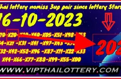 Thai Lottery No Miss 3up Pair 100% Sure Digit Series 16-10-2023