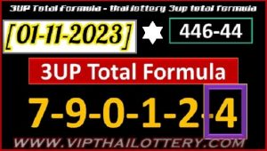 Thai Lotto 3up Total Formula Vip Tips Sure Number 01-11-2023