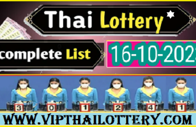 Thai lottery Official Live Results 16th October 2023