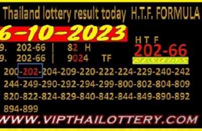 Thailand Lottery HTF Formula Today Result Direct Set 16.10.2023